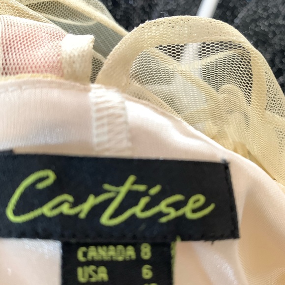 Cartise S8 yellowsgreen flapperstyle cocktaildress - Picture 5 of 5